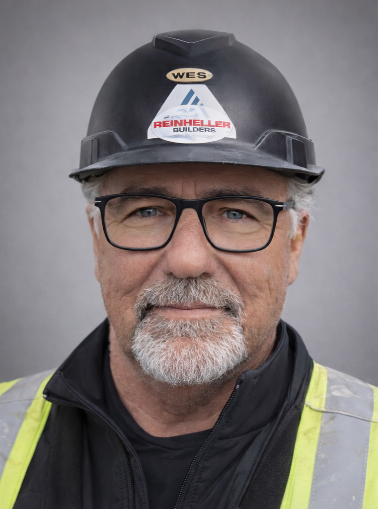 Wes Reinheller, S.E.T., President of Reinheller Builders with 36+ years construction experience